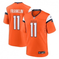 Men Denver Broncos 11 Troy Franklin Orange 2025 Alternate Stitched Game Jersey