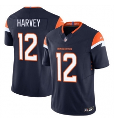 Men Denver Broncos 12 RJ Harvey Navy F U S E  Vapor Limited Stitched Football Jersey Men Denver Broncos 12 RJ Harvey Navy F U S E  Vapor Limited Stitched Football Jersey