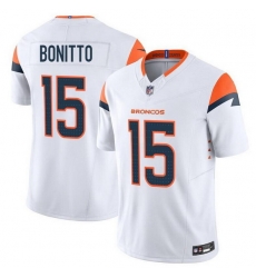 Men Denver Broncos 15 Nik Bonitto White F U S E  Vapor Limited Stitched Football Jersey