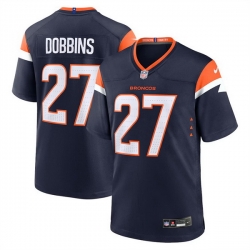 Men Denver Broncos 27 J K  Dobbins Navy 2025 Alternate Stitched Game Jersey Men Denver Broncos 27 J K  Dobbins Navy 2025 Alternate Stitched Game Jersey