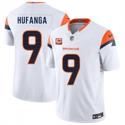 Men Denver Broncos 9 Talanoa Hufanga White 2025 F U S E  With 1 Star C Patch Vapor Limited Stitched Football Jersey Men Denver Broncos 9 Talanoa Hufanga White 2025 F U S E  With 1 Star C Patch Vapor Limited Stitched Football Jersey