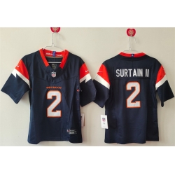 Women Denver Broncos 2 Pat Surtain II Navy 2024 F U S E Throwback Stitched Jersey  Women Denver Broncos 2 Pat Surtain II Navy 2024 F U S E Throwback Stitched Jersey