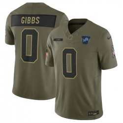 Men Detroit Lions 0 Jahmyr Gibbs Olive 2025 Salute to Service Limited Stitched Football Jersey Men Detroit Lions 0 Jahmyr Gibbs Olive 2025 Salute to Service Limited Stitched Football Jersey