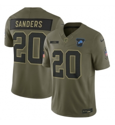 Men Detroit Lions 20 Barry Sanders Olive 2025 Salute to Service Limited Stitched Football Jersey Men Detroit Lions 20 Barry Sanders Olive 2025 Salute to Service Limited Stitched Football Jersey