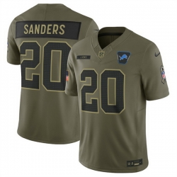 Men Detroit Lions 20 Barry Sanders Olive 2025 Salute to Service Limited Stitched Football Jersey Men Detroit Lions 20 Barry Sanders Olive 2025 Salute to Service Limited Stitched Football Jersey