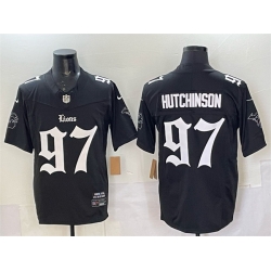 Men Detroit Lions 97 Aidan Hutchinson Black 2025 F U S E Gothic Motor Grit Edition Vapor Limited Stitched Football Jersey Men Detroit Lions 97 Aidan Hutchinson Black 2025 F U S E Gothic Motor Grit Edition Vapor Limited Stitched Football Jersey