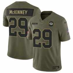 Men Green Bay Packers 29 Xavier McKinney Olive 2025 F U S E  Salute to Service Limited Stitched Football Jersey Men Green Bay Packers 29 Xavier McKinney Olive 2025 F U S E  Salute to Service Limited Stitched Football Jersey