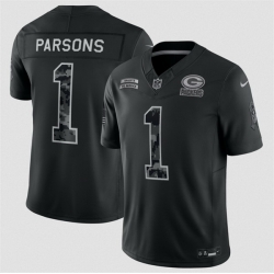 Youth Green Bay Packers  1 Micah Parsons Black 2026 Salute to Service Limited Stitched Football Jersey