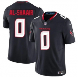 Men Houston Texans 0 Azeez Al Shaair Navy 2025 F U S E  Vapor Limited Stitched Football Jersey Men Houston Texans 0 Azeez Al Shaair Navy 2025 F U S E  Vapor Limited Stitched Football Jersey