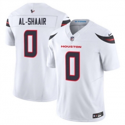 Men Houston Texans 0 Azeez Al Shaair White 2025 F U S E  Vapor Limited Stitched Football Jersey Men Houston Texans 0 Azeez Al Shaair White 2025 F U S E  Vapor Limited Stitched Football Jersey