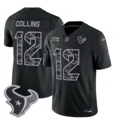 Men Houston Texans 12 Nico Collins Black F U S E 2026 Salute to Service Limited Stitched Football Jersey Men Houston Texans 12 Nico Collins Black F U S E 2026 Salute to Service Limited Stitched Football Jersey