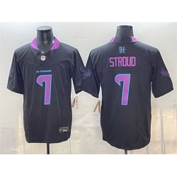 Men Houston Texans 7 C J  Stroud Black F U S E  2025 DJ SCREW Vapor Limited Stitched Football Jersey