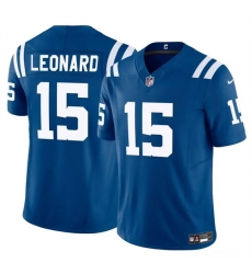 Men Indianapolis Colts 15 Riley Leonard Blue 2025 F U S E  Vapor Limited Stitched Football Jersey Men Indianapolis Colts 15 Riley Leonard Blue 2025 F U S E  Vapor Limited Stitched Football Jersey