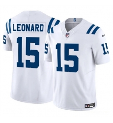 Men Indianapolis Colts 15 Riley Leonard White 2025 F U S E  Vapor Limited Stitched Football Jersey Men Indianapolis Colts 15 Riley Leonard White 2025 F U S E  Vapor Limited Stitched Football Jersey