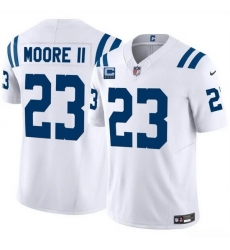 Men Indianapolis Colts 23 Kenny Moore II White 2025 F U S E  With 4 Star C Patch Vapor Limited Stitched Football Jersey Men Indianapolis Colts 23 Kenny Moore II White 2025 F U S E  With 4 Star C Patch Vapor Limited Stitched Football Jersey
