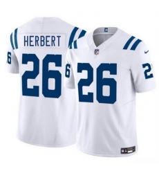 Men Indianapolis Colts 26 Khalil Herbert White 2025 F U S E  Vapor Limited Stitched Football Jersey