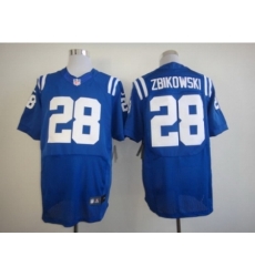 Nike Indianapolis Colts 28 Tom Zbikowski blue Elite NFL Jersey