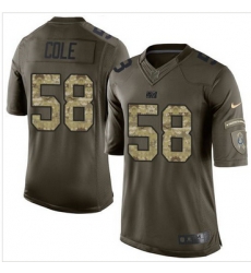 Nike Indianapolis Colts #58 Trent Cole Green Men 27s Stitched NFL Limited Salute to Service Jersey