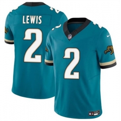 Men Jacksonville Jaguars 2 Jourdan Lewis Teal 2025 F U S E  Vapor Untouchable Limited Stitched Jersey Men Jacksonville Jaguars 2 Jourdan Lewis Teal 2025 F U S E  Vapor Untouchable Limited Stitched Jersey