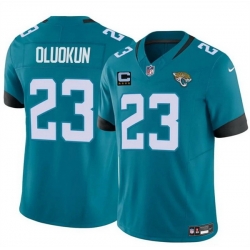 Men Jacksonville Jaguars 23 Foye Oluokun Teal 2025 F U S E  With 4 Star C Patch Vapor Untouchable Limited Stitched Jersey Men Jacksonville Jaguars 23 Foye Oluokun Teal 2025 F U S E  With 4 Star C Patch Vapor Untouchable Limited Stitched Jersey
