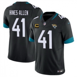 Men Jacksonville Jaguars 41 Josh Hines Allen Black 2025 With 4 Star C Patch F U S E  Vapor Limited Stitched Football Jersey Men Jacksonville Jaguars 41 Josh Hines Allen Black 2025 With 4 Star C Patch F U S E  Vapor Limited Stitched Football Jersey