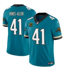 Men Jacksonville Jaguars 41 Josh Hines Allen Teal 2025 F U S E  With 4 Star C Patch Prowler Throwback Vapor Limited Stitched Football Jersey Men Jacksonville Jaguars 41 Josh Hines Allen Teal 2025 F U S E  With 4 Star C Patch Prowler Throwback Vapor Limited Stitched Football Jersey