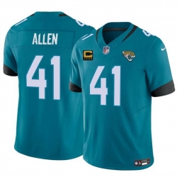 Men Jacksonville Jaguars 41 Josh Hines Allen Teal 2025 F U S E  With 4 Star C Patch Vapor Untouchable Limited Stitched Jersey Men Jacksonville Jaguars 41 Josh Hines Allen Teal 2025 F U S E  With 4 Star C Patch Vapor Untouchable Limited Stitched Jersey