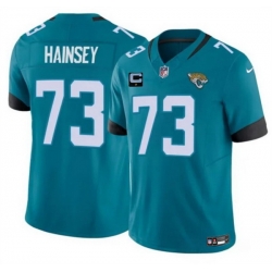 Men Jacksonville Jaguars 73 Robert Hainsey Teal 2025 F U S E  With 1 Star C Patch Vapor Untouchable Limited Stitched Jersey Men Jacksonville Jaguars 73 Robert Hainsey Teal 2025 F U S E  With 1 Star C Patch Vapor Untouchable Limited Stitched Jersey