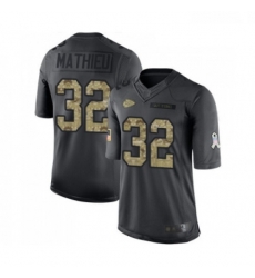 Men Kansas City Chiefs 32 Tyrann Mathieu Limited Black 2016 Salute to Service Football Jersey