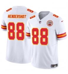 Men  Kansas City Chiefs 88 Peyton Hendershot White 2024 F U S E Vapor Untouchable Limited Stitched Football Jersey