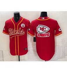 Men Kansas City Chiefs Red Gold Team Big Logo With Patch Cool Base Stitched Baseball Jerseys 001 Men Kansas City Chiefs Red Gold Team Big Logo With Patch Cool Base Stitched Baseball Jerseys 001