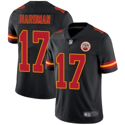 Chiefs 17 Mecole Hardman Black Youth Stitched Football Limited Rush Jersey Chiefs 17 Mecole Hardman Black Youth Stitched Football Limited Rush Jersey