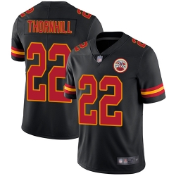 Chiefs 22 Juan Thornhill Black Youth Stitched Football Limited Rush Jersey Chiefs 22 Juan Thornhill Black Youth Stitched Football Limited Rush Jersey