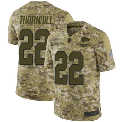 Chiefs 22 Juan Thornhill Camo Youth Stitched Football Limited 2018 Salute to Service Jersey Chiefs 22 Juan Thornhill Camo Youth Stitched Football Limited 2018 Salute to Service Jersey