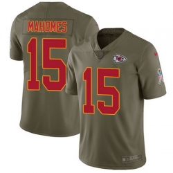 Nike Chiefs #15 Patrick Mahomes Olive Youth Stitched NFL Limited 2017 Salute to Service Jersey Nike Chiefs #15 Patrick Mahomes Olive Youth Stitched NFL Limited 2017 Salute to Service Jersey
