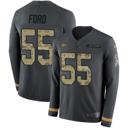 Nike Chiefs #55 Dee Ford Anthracite Salute to Service Youth Long Sleeve Jersey Stitched NFL Nike Chiefs #55 Dee Ford Anthracite Salute to Service Youth Long Sleeve Jersey Stitched NFL