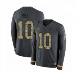 Youth Nike Kansas City Chiefs 10 Tyreek Hill Limited Black Salute to Service Therma Long Sleeve NFL Jersey Youth Nike Kansas City Chiefs 10 Tyreek Hill Limited Black Salute to Service Therma Long Sleeve NFL Jersey
