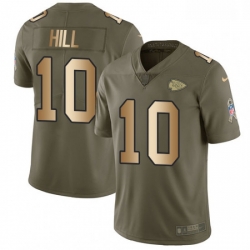 Youth Nike Kansas City Chiefs 10 Tyreek Hill Limited OliveGold 2017 Salute to Service NFL Jersey Youth Nike Kansas City Chiefs 10 Tyreek Hill Limited OliveGold 2017 Salute to Service NFL Jersey