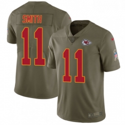 Youth Nike Kansas City Chiefs 11 Alex Smith Limited Olive 2017 Salute to Service NFL Jersey Youth Nike Kansas City Chiefs 11 Alex Smith Limited Olive 2017 Salute to Service NFL Jersey