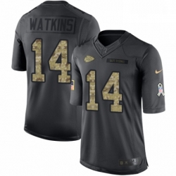 Youth Nike Kansas City Chiefs 14 Sammy Watkins Limited Black 2016 Salute to Service NFL Jersey Youth Nike Kansas City Chiefs 14 Sammy Watkins Limited Black 2016 Salute to Service NFL Jersey