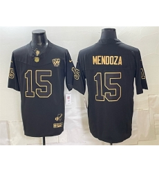 Men Las Vegas Raiders 15 Fernando Mendoza Black Gold F U S E 65th Anniversary Patch Vapor Untouchable Limited Stitched Football Jersey Men Las Vegas Raiders 15 Fernando Mendoza Black Gold F U S E 65th Anniversary Patch Vapor Untouchable Limited Stitched Football Jersey