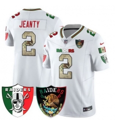 Men Las Vegas Raiders 2 Ashton Jeanty White Mexico Vapor Limited Stitched Football Jersey Men Las Vegas Raiders 2 Ashton Jeanty White Mexico Vapor Limited Stitched Football Jersey