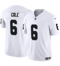 Men Las Vegas Raiders 6 A J  Cole White 2025 F U S E  Vapor Untouchable Limited Stitched Football Jersey Men Las Vegas Raiders 6 A J  Cole White 2025 F U S E  Vapor Untouchable Limited Stitched Football Jersey