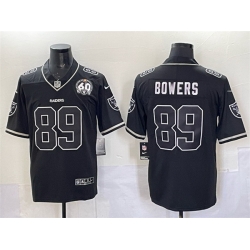 Men Las Vegas Raiders 89 Brock Bowers Black Shadow Vapor Limited Stitched Jersey Men Las Vegas Raiders 89 Brock Bowers Black Shadow Vapor Limited Stitched Jersey