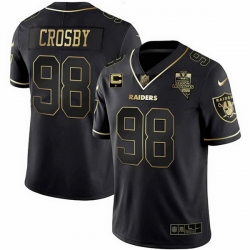 Men Las Vegas Raiders 98 Maxx Crosby Black Gold 2020 Inaugural With 1 Star C Patch Vapor Untouchable Stitched Football Jersey Men Las Vegas Raiders 98 Maxx Crosby Black Gold 2020 Inaugural With 1 Star C Patch Vapor Untouchable Stitched Football Jersey