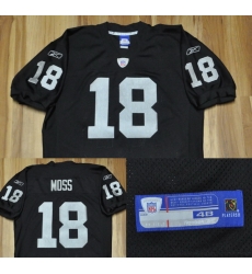 Men Randy Moss Oakland Raiders #18 Reebok Jersey Authentic Black NFL