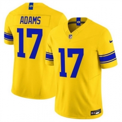 Men Los Angeles Rams  17 Davante Adams Gold Classic Sol 2026 F U S E  Vapor Limited Stitched Football Jersey