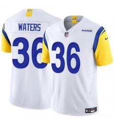 Men Los Angeles Rams 36 Jordan Waters White 2024 F U S E  Vapor Untouchable Stitched Football Jersey Men Los Angeles Rams 36 Jordan Waters White 2024 F U S E  Vapor Untouchable Stitched Football Jersey