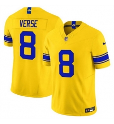 Men Los Angeles Rams 8 Jared Verse Gold Classic Sol 2026 F U S E Vapor Limited Stitched Football Jersey Men Los Angeles Rams 8 Jared Verse Gold Classic Sol 2026 F U S E Vapor Limited Stitched Football Jersey