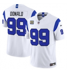 Men Los Angeles Rams 99 Aaron Donald White Fearsome 2026 F U S E 4 Star C Patch Vapor Limited Stitched Football Jersey Men Los Angeles Rams 99 Aaron Donald White Fearsome 2026 F U S E 4 Star C Patch Vapor Limited Stitched Football Jersey
